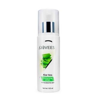 Jovees Herbal Aloe Vera Moisturising Lotion |With Sandal And Peach Extract |Nourishes, Heals and Hydrates Skin | For Oily & Sensitive Skin 100ml