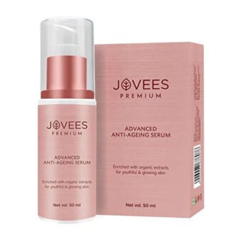 Jovees Premium Advanced Anti Ageing Serum | With Turmeric Oil, Argan Oil & vitamin E | Repairs Fine Lines & Wrinkles | Reduces Dullness | Gives Even Skin Tone | 50ML