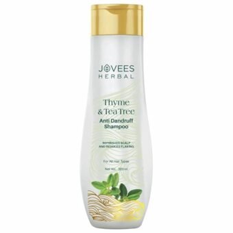 Jovees Herbal Thyme & Tea Tree Anti Dandruff Shampoo | With Tea Tree, Thyme & Lemon Extract | For All Hair Type | Prevents Dandruff & Dry Scalp 300ML