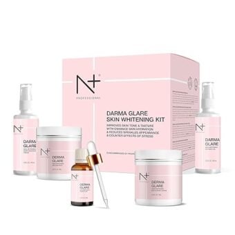 N+ Professional Derma Glare Skin Whitening Kit | Advanced Whitening Treatment For Women, 230ml + 160g.