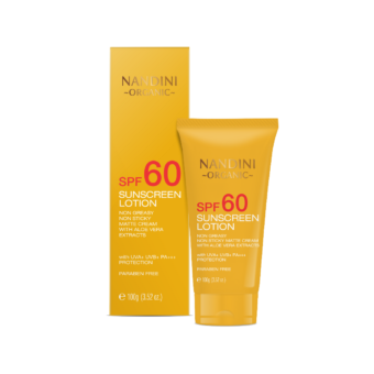 Nandini organic Spf60 sunscreen lotion 100gm