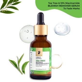 Pilgrim Tea Tree & 10% Niacinamide blemish-remover serum with Zinc PCA for acne prone skin | Niacinamide serum for acne| Acne scar reducing 10% Niacinamide serum for face | Women & Men | 30 m