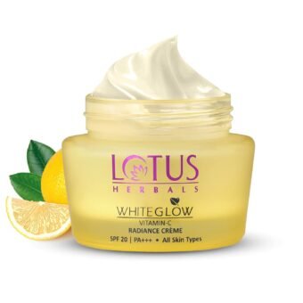 Lotus Herbals WhiteGlow Vitamin C Radiance Cream | SPF 20 | For Dark Spots & Dull Skin | Anti- Pollution | 50g