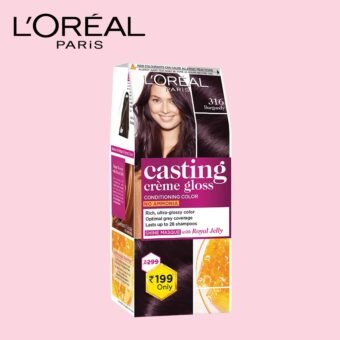 L’Oreal Paris Casting Crème Gloss Small Pack Hair Colour, 316 Burgundy, 45G