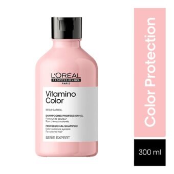 L’OREAL PROFESSIONNEL PARIS Vitamino Color Shampoo For Coloured Hair, 300Ml|Professional Color Protect Shampoo |Coloured Protection Shampoo With Uv Protection, 1 Count