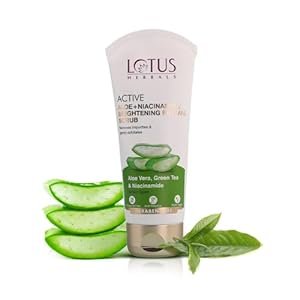 LOTUS HERBALS | ALOE + NIACINAMIDE BRIGHTENING REVIVAL SCRUB |